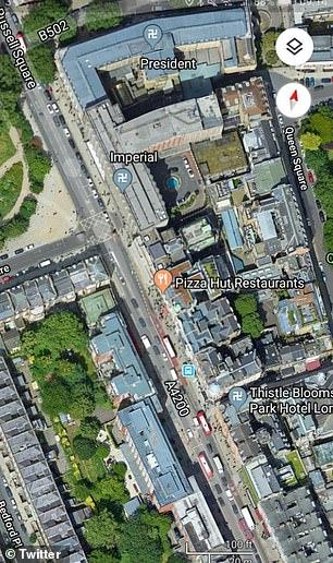 Еще одно изображение символов, появившихся на Google Maps в Дублине